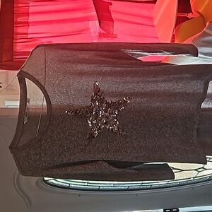 🌟3/$25🌟 SEQUIN STAR LIGHTWEIGHT SOFT JERSEY TOP SIZE Womans Medium